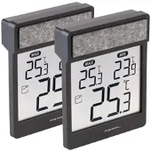 Pearl 2er-Set digitale Fensterthermometer zeigt Außen-,Höchst- & Tiefstwerte