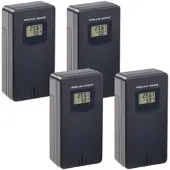INFACTORY 4er-Set Funk-Außensensor, LCD-Display, für WLAN-Funk-Wetterstation FWS