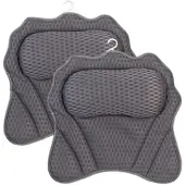 BadeStern 2er-Set ergonomische Luxus-Badewannenkissen