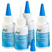AGT 4er-Set Textilkleber, schnell trocknend und hitzebeständig, 4x 60 ml