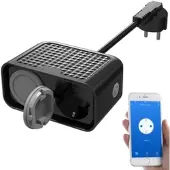 Luminea Home Control Outdoor-WLAN-2-fach-Steckdose komp. zu Amazon Alexa & Google Assistant