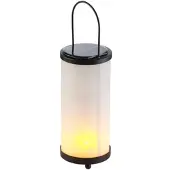 Lunartec Solar-LED-Laterne, Glas/Metall, realistischer Fackel-Effekt, 96 LEDs