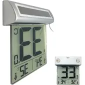 INFACTORY Solar-Fensterthermometer, großes Display, Außentemperatur-Anzeige