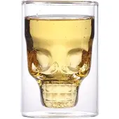 Cucina di Modena Doppelwandiges Trinkglas Totenkopf, 0,4 Liter, spülmaschinenfest