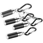 Pearl 4er-Set fokussierbare Mini-Taschenlampen mit Schlüsselanhänger