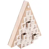 INFACTORY Adventskalender "Baum" zum Befüllen, wiederverwendbar, Holz