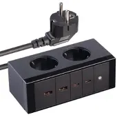 Revolt Doppelsteckdose und USB-Schnellladegerät, bis 70 Watt PD, GaN3
