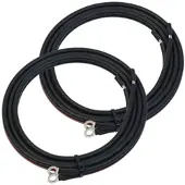 Revolt 2er-Set Verbindungskabel Batterie auf Laderegler, M6, 150 cm, 6mm2