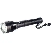 KryoLights Akku-Taschenlampe TRC-130 mit Cree-LED & E-Zooming, schwarz