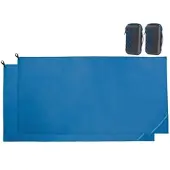 Pearl 2er Mikrofaser-Handtuch mit Tasche,schnell trocknend,200 x 100 cm,blau