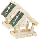 ROYAL GARDINEER 2er-Set Vogel-Futterhaus-Bausätze aus Echtholz, zum Aufhängen