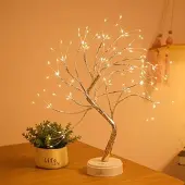 Lunartec 4er-Set LED-Lichterbäume mit 108 LEDs, USB- und Batteriebetrieb, 53 cm