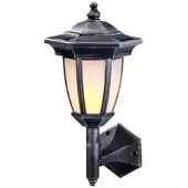 Lunartec Solar-LED-Stand- & Wandlaterne mit Flammeneffekt, IP44, 24 LEDs