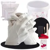 Your Design 4er-Set 3D-Handabdruck-Sets für Paare, detailreicher Gipsabdruck