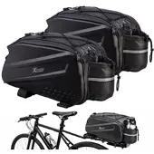 Xcase 2er-Set 2in1-Fahrrad-Gepäckträgertasche, 10 Liter, Trageriemen, PU