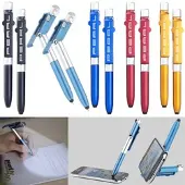 Pearl 4in1-Kugelschreiber, LED-Lampe, Touchpen und Handy-Ständer, 10er-Set