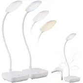 Lunartec 2er-Set Akku-Schwanenhals-Schreibtischleuchte CCT, 245 lm, 7 W dimmbar