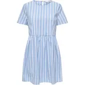 JDY Kleid "Mio" in Hellblau/ Weiß - XL