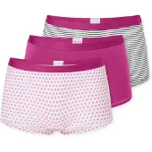 Schiesser Panty 955 in weiß-schwarz gestreift, violett, weiß | Gr.: 164