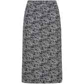 Goldner Schlupfrock mit floralem Muster in schwarz / weiß / gemustert | Gr.: 38