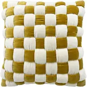 Fonq Knitt Zierkissen 50 x 50 cm - Mustard