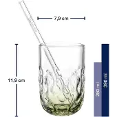Leonardo Gocce Matcha Latte Gläser mit Glastrinkhalm (2)