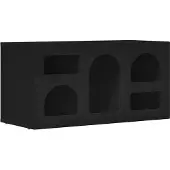 vidaXL TV-Schränk ELST 80 x 35 x 40 cm Schwarz Holzwerkstoff