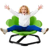 Vevor Kinderdrehstuhl sensorischer Drehstuhl zylinderförmig, 100 kg Tragkraft, sensorisches Spielzeug mit rutschfester Metallfuß, zur Förderung von Koordination Gleichgewicht Konzentration, Grün