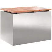vidaXL Gartenbank Edelstahl 60 x 40 x 43 cm