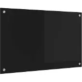 vidaXL Küchenrückwand Schwarz 80 x 50 cm Gehärtetes Glas