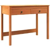 vidaXL Schreibtisch Max Braun Massives Kiefernholz 100 x 50 x 78 cm