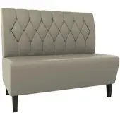 BIG Möbel Gastro Sitzbank Paris | 140 cm breit | Kunstleder Taupe | Diamant | Dinerbank