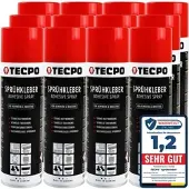 TECPO 12x Sprühkleber Hochtemperatur Industriekleber, 500 ml