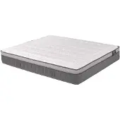Vente-unique Set aus Bettgestell + Matratze - 180 x 200 cm - Hybridmatratze - 7-Zonen-Taschenfederkern & Memory Schaum - Stärke 30 cm - Weiß - ASGARD von YSMÉE
