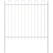 vidaXL Gartenzaun WOERDEN 3 stk. 5,1 x 0,6 m Pulverbeschichteter Stahl
