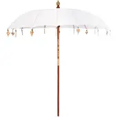 vidaXL Balinesischer Sonnenschirm Creme 220 x 220 x 260 cm
