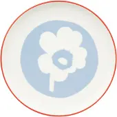 Marimekko - Oiva Unikko Teller Ø 20 cm, weiß / hellblau / orange