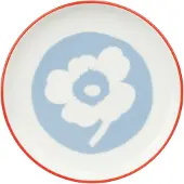Marimekko - Unikko Teller, Ø 13,5 cm, weiß / hellblau / orange