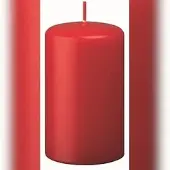 Kopschitz Kerzen Flachkopf-Stumpenkerzen Rot 80 x Ø 40 mm, 12 Stück
