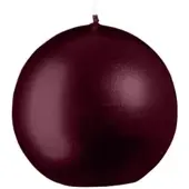 Kopschitz Kerzen Kugelkerzen Metallic Glanz Rotbraun Burgundy Ø 70 mm, 6 Stück