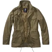 Brandit lässige Damen Jacke Reißverschluss Taschen Khaki