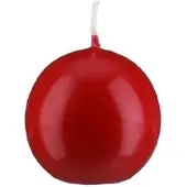 Kopschitz Kerzen Kerzen Kugelkerzen Klarlack Hochglanz Rot, Ø 60 mm, 16 Stück