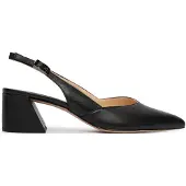 Högl feminine Pumps aus Leder in Creme mit verstellbarem Fersenriemen und Blockabsatz