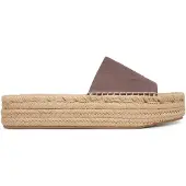 Calvin Klein Espadrilles Flatf Espa Mule Nub Mg HW0HW02890 Braun