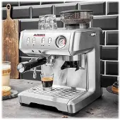 Gastroback Design Espresso Advanced Barista, Espressomaschine, 2,5 l, Kaffeebohnen, Gemahlener Kaffee, Eingebautes Mahlwerk, 1600 W, Edelstahl