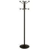Proregal Freistehender Garderobenständer mit 8 Haken | Lackierter Stahl | Höhe 173cm | Schwarz