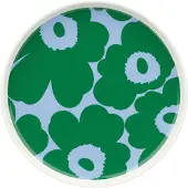 Marimekko - Oiva Unikko Teller Ø 20 cm, weiß / grün / hellblau