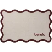 Benuta Basic Fußmatte Curl Beige/Braun 50x80 cm - Moderner Kurzflor-Teppich für Wohnzimmer