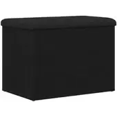 DELUKE Sitzbank JONA Mit Stauraum Schwarz Eichen-Optik 62x42x45cm Aufbewahrungsbank Flurbank Garderobenbank