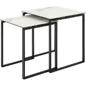 Ebuy24 Katrine, Kaffeetisch, Quadratische Form, 4 Bein(e), erweiterbar, Weiß